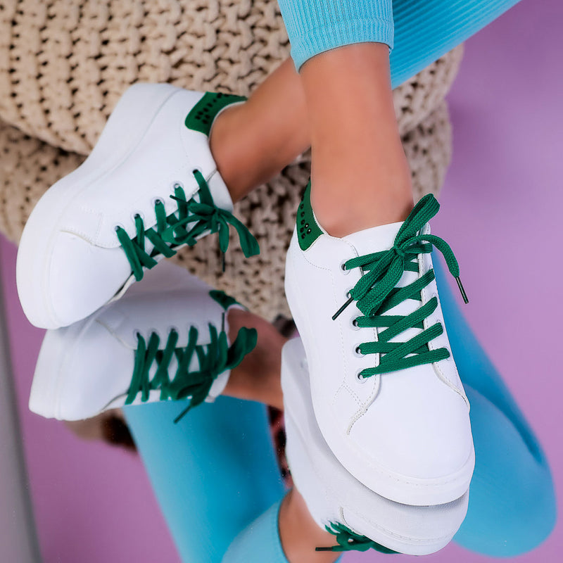 Pantofi sport Salena - White/Green