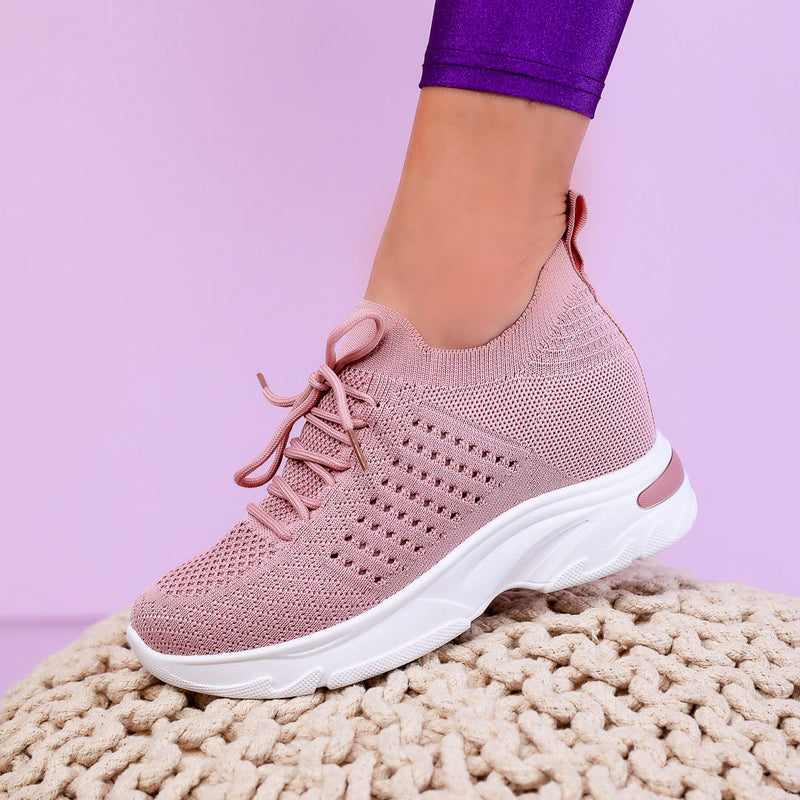 Pantofi sport cu platforma Kadena - Pink