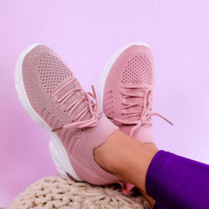 Pantofi sport cu platforma Kadena - Pink