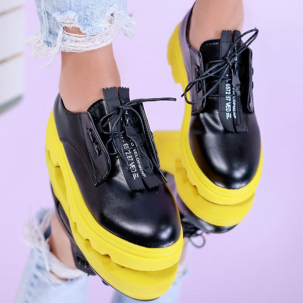 Pantofi casual Samantha - Yellow