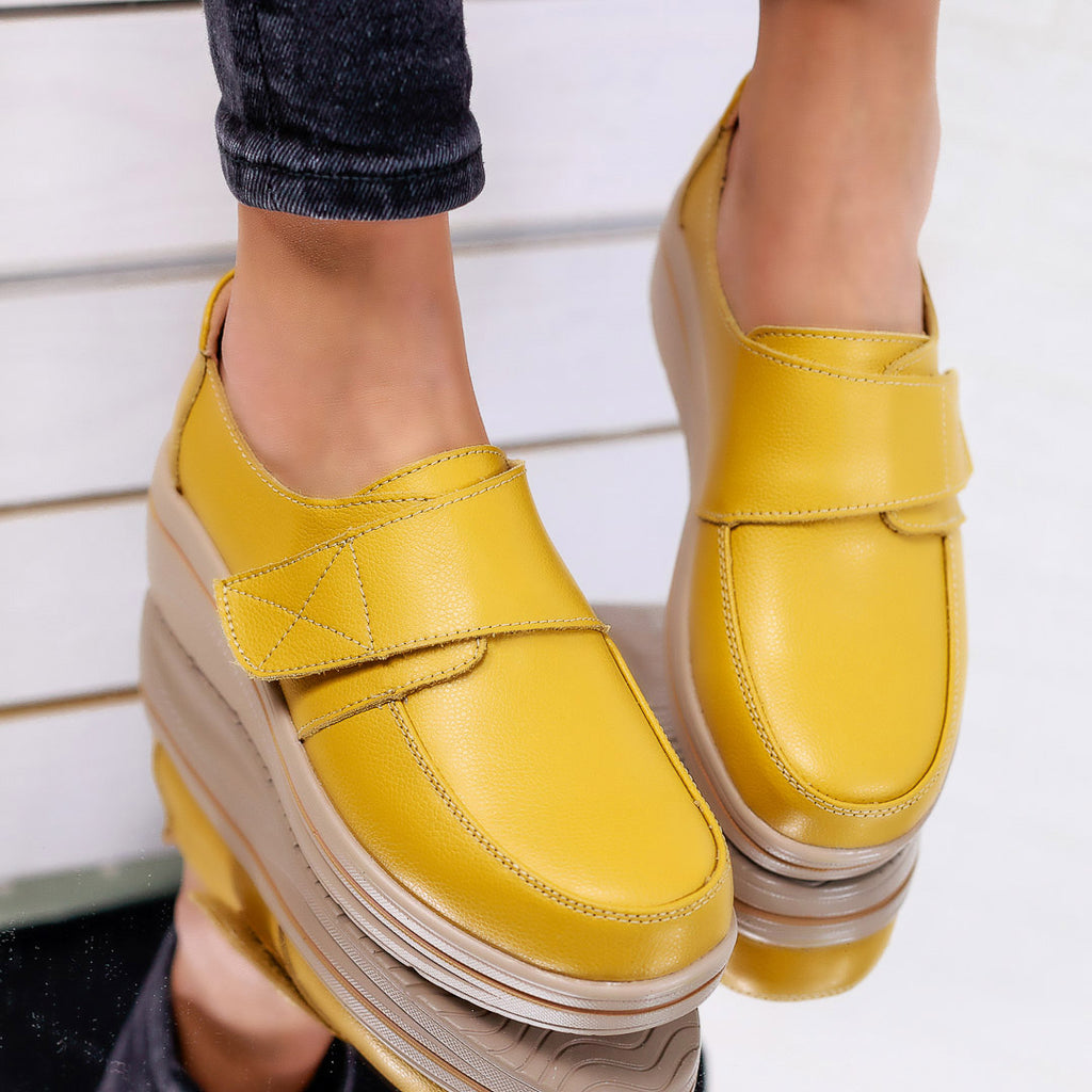Pantofi dama cu platforma Olia - Yellow