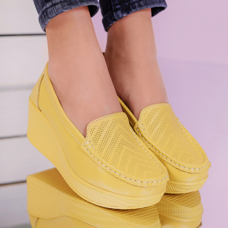 Pantofi cu platforma Aurelia - Yellow