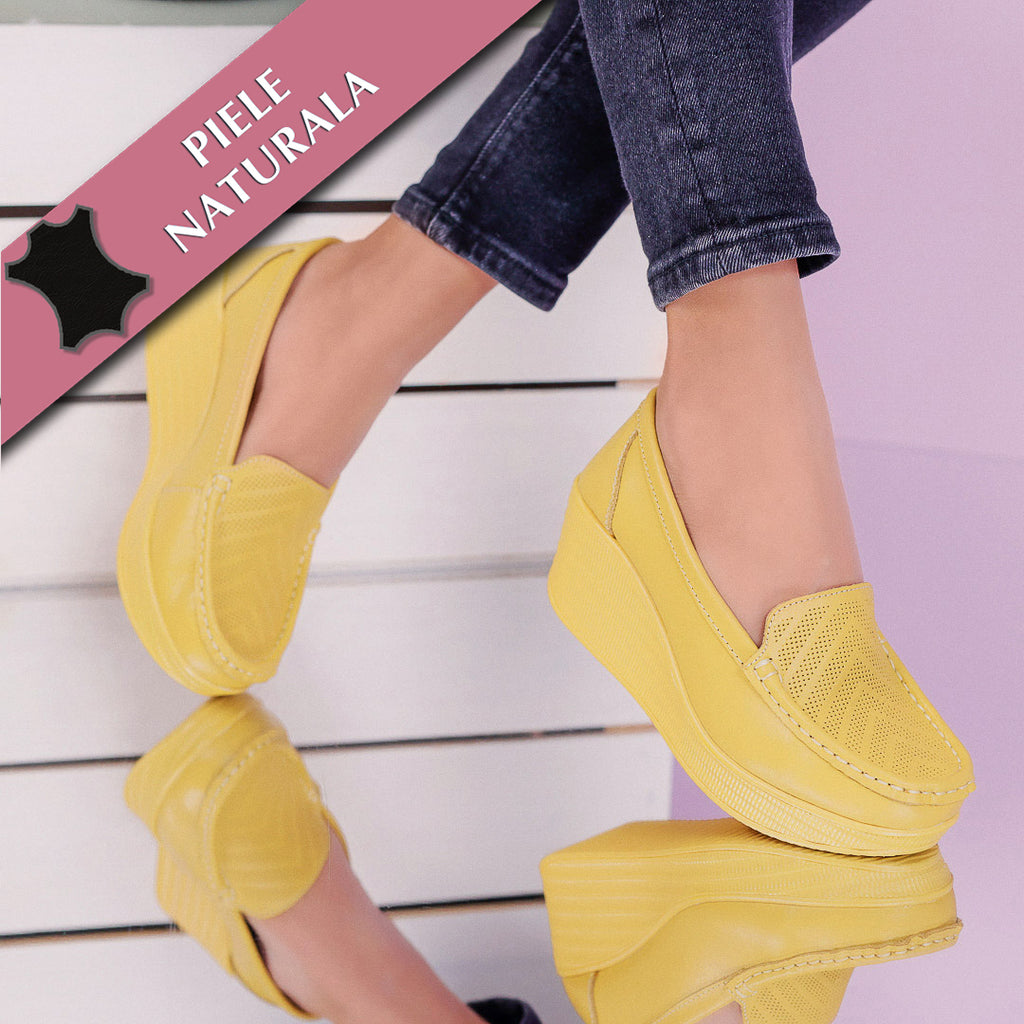 Pantofi cu platforma Aurelia - Yellow