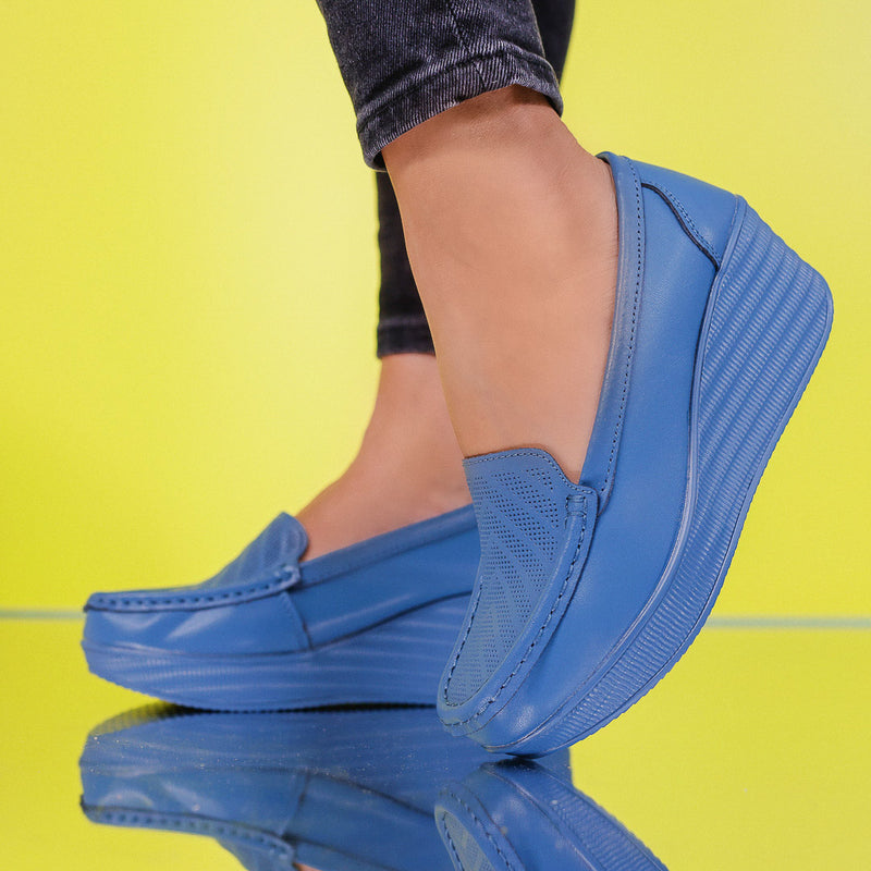 Pantofi cu platforma Aurelia - Blue