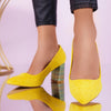 Pantofi cu toc Angelique - Yellow