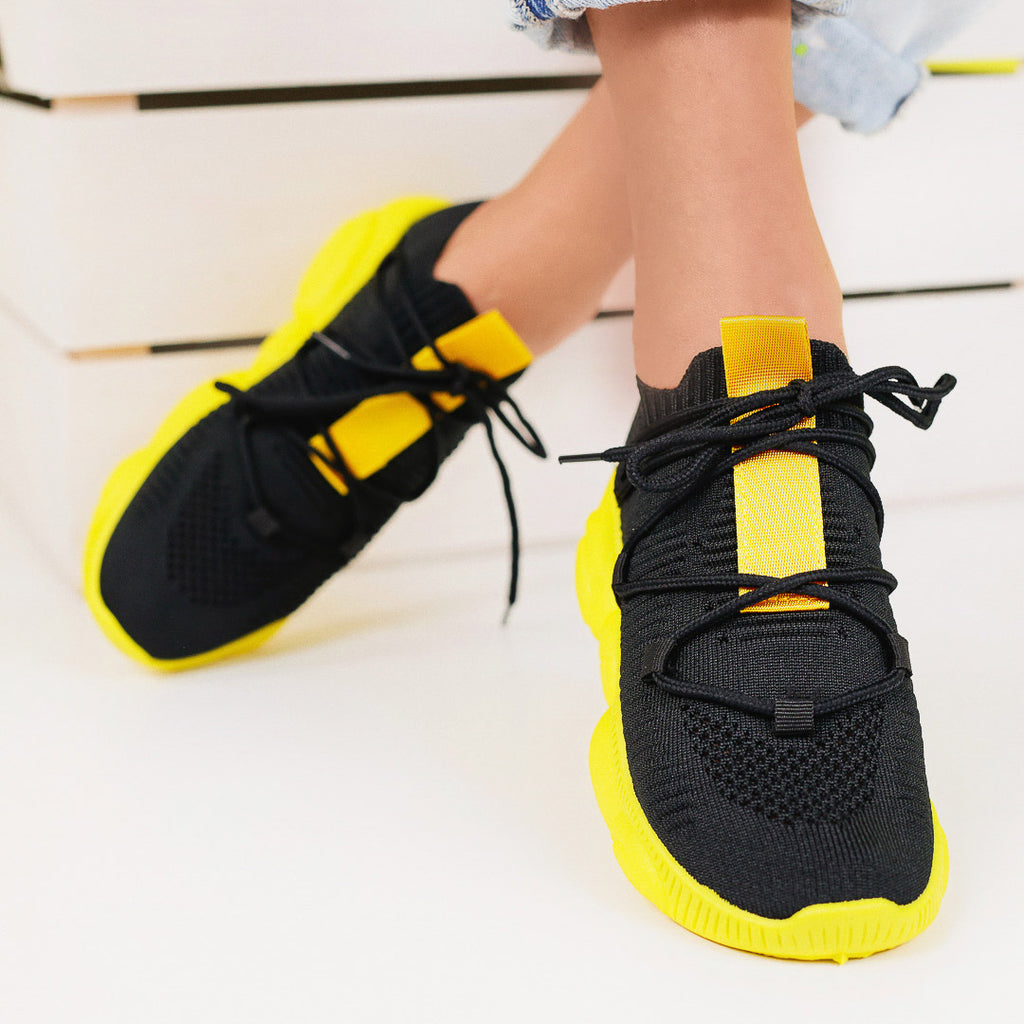 Pantofi sport Carla - Black/Yellow