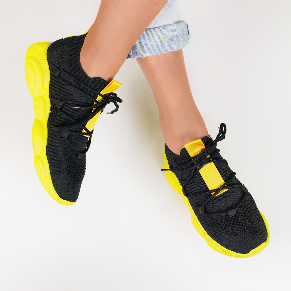 Pantofi sport Carla - Black/Yellow