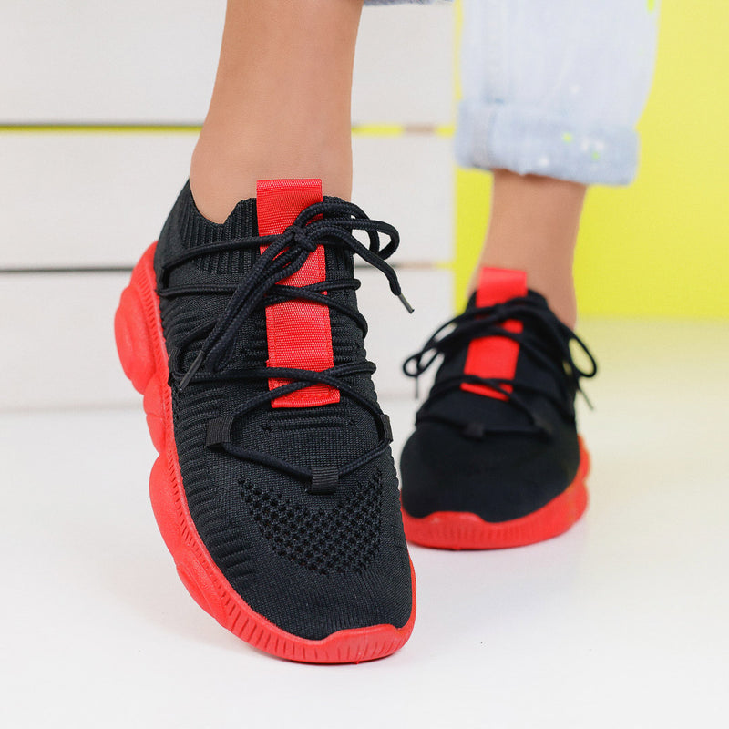 Pantofi sport Carla - Black/Red