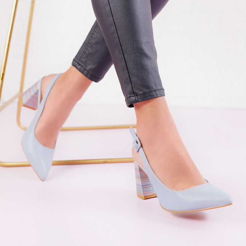 Pantofi dama cu toc Milana - Blue
