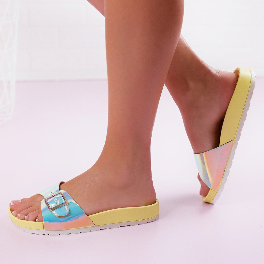 Papuci dama Lenora - Yellow