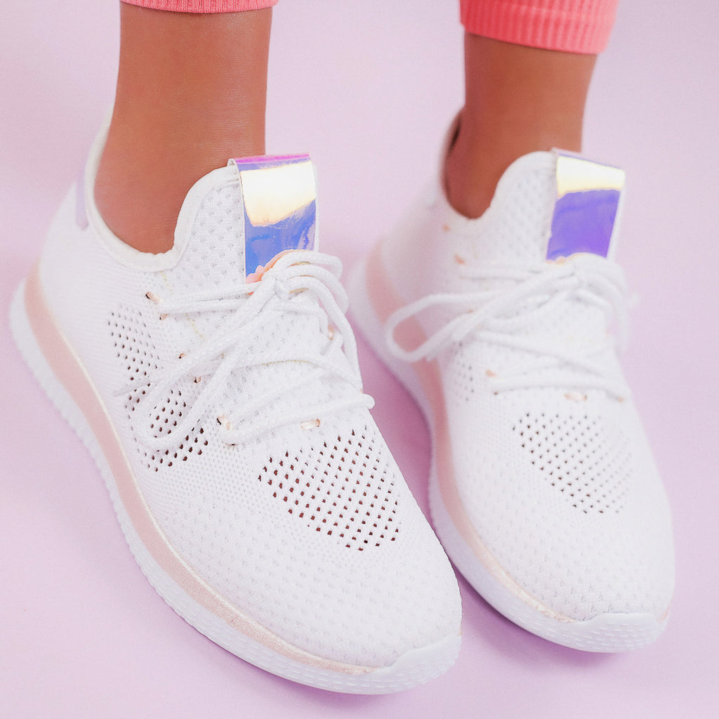 Pantofi sport Lena - White/Pink