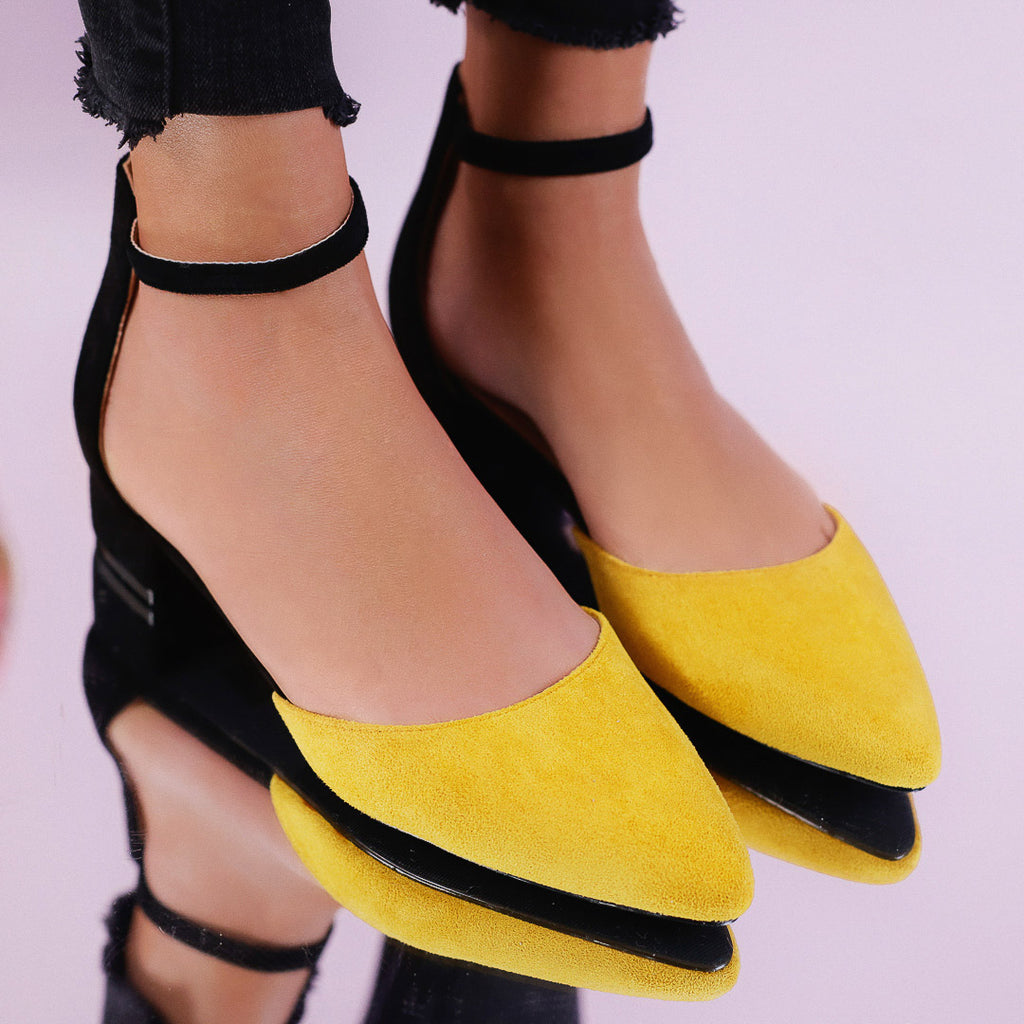 Sandale cu toc Ariah - Yellow