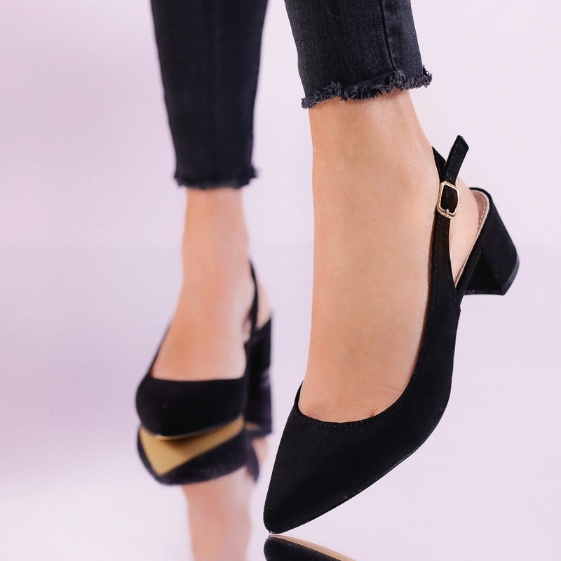 Pantofi dama cu toc Aluna - Black