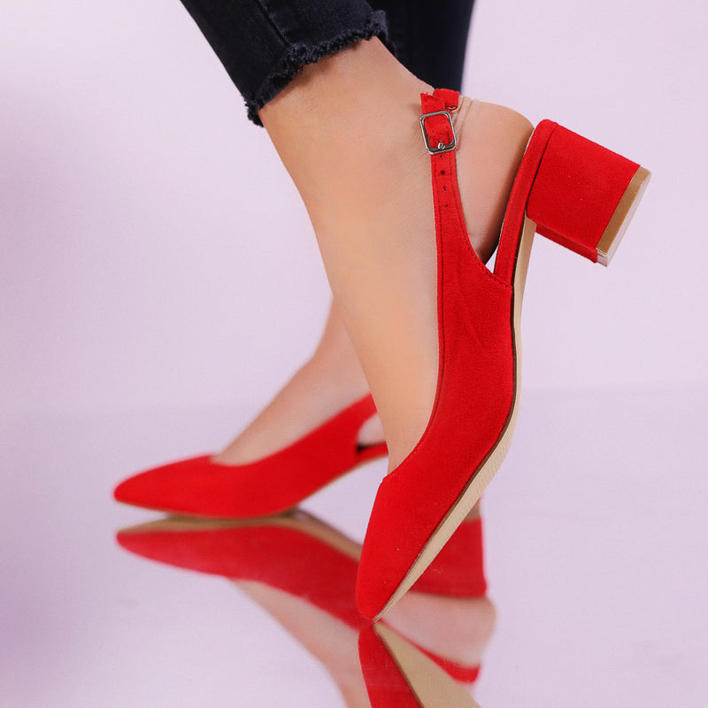 Pantofi dama cu toc Aluna - Red