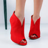 Sandale dama cu toc Jolie - Red