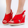 Sandale dama cu platforma Alis - Red