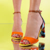 Sandale cu toc Ady - Orange