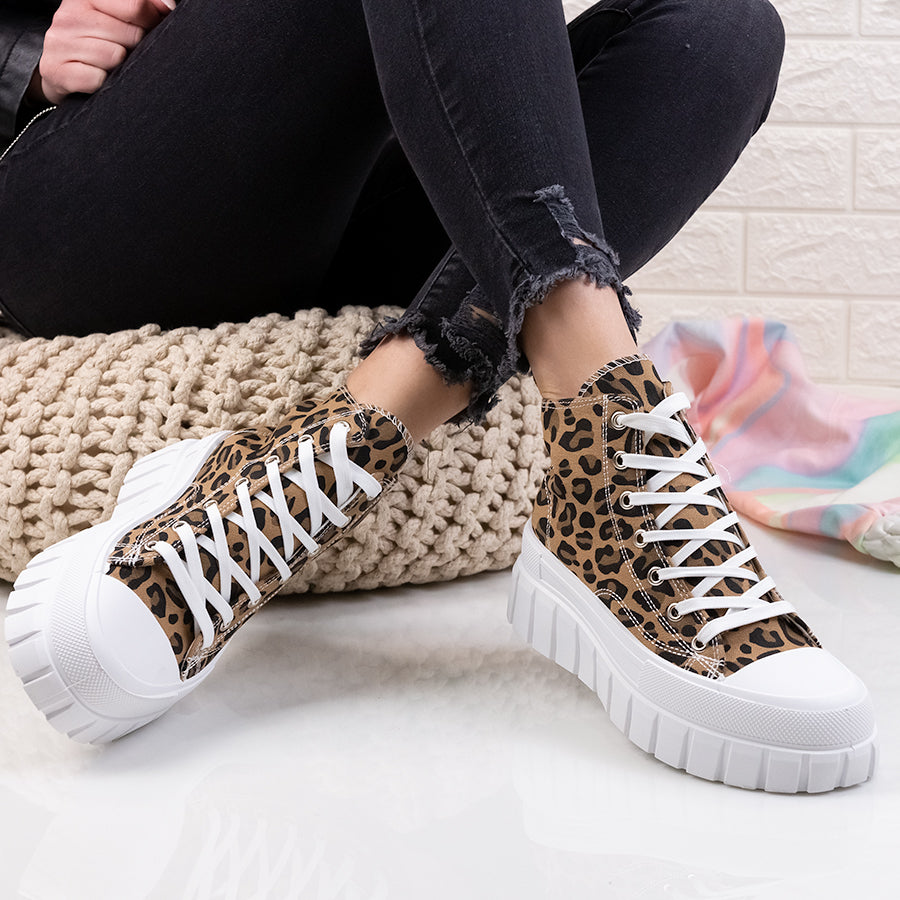 Pantofi sport Shayen - Leopard