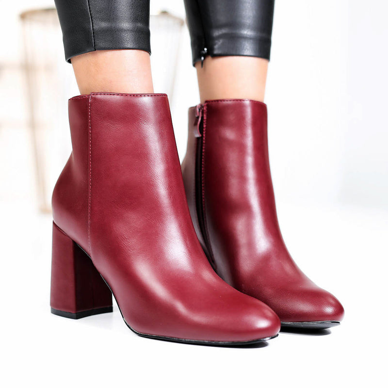 Botine dama Karola - Bordo