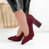 Pantofi dama cu toc Dolly - Bordo