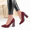Pantofi dama cu toc Dolly - Bordo