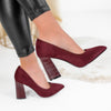 Pantofi dama cu toc Dolly - Bordo