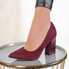 Pantofi dama cu toc Dolly - Bordo