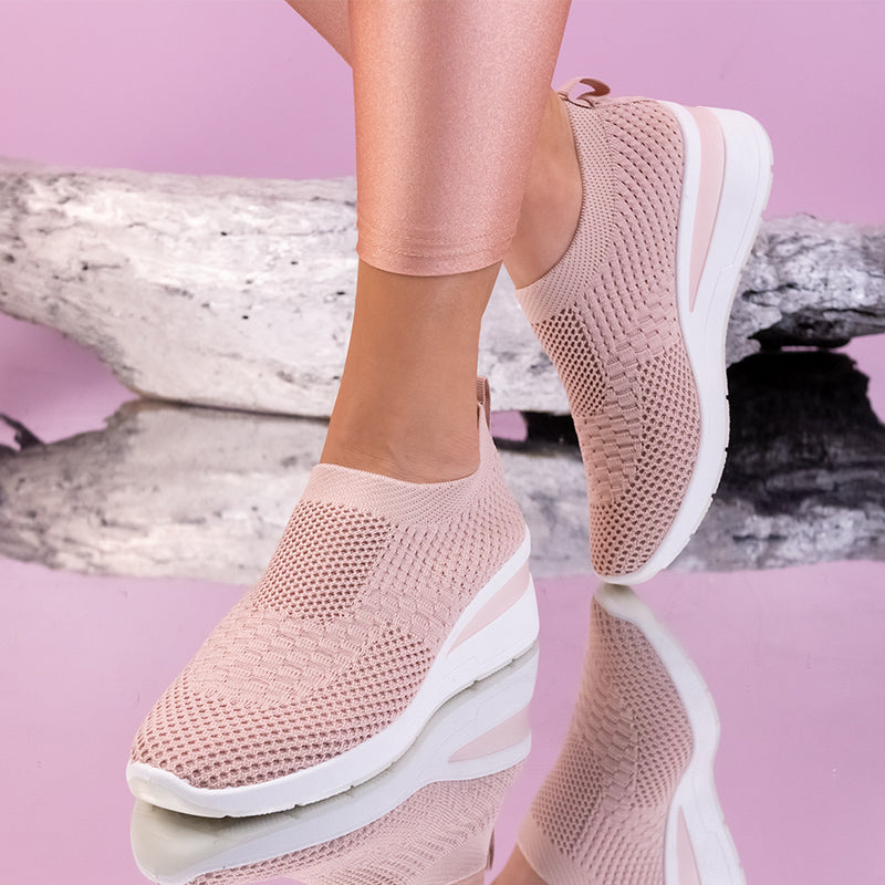 Pantofi sport cu platforma Elma - Pink
