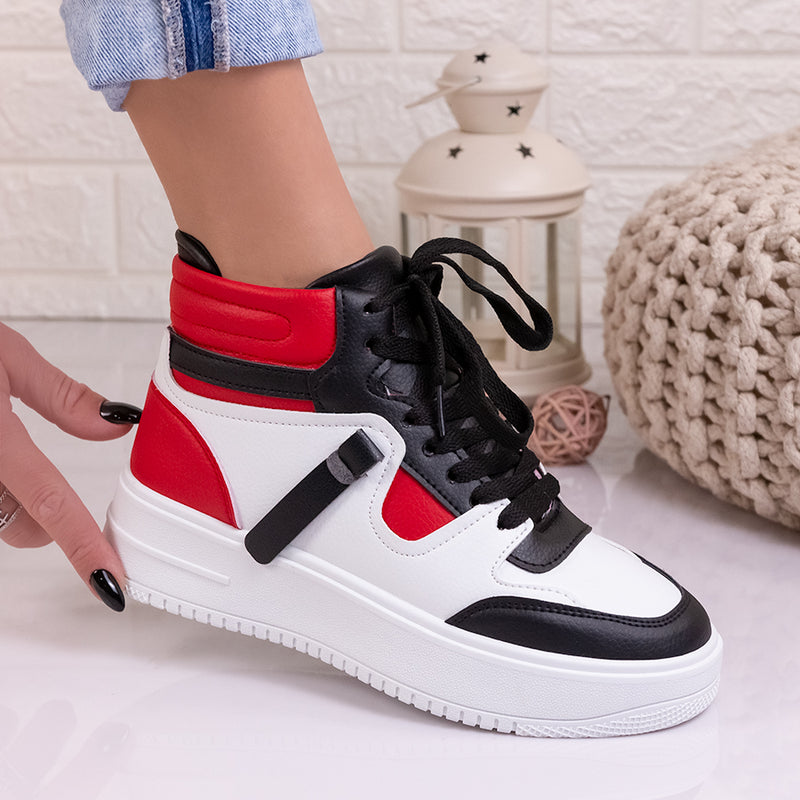 Pantofi sport Miraya - Black/Red