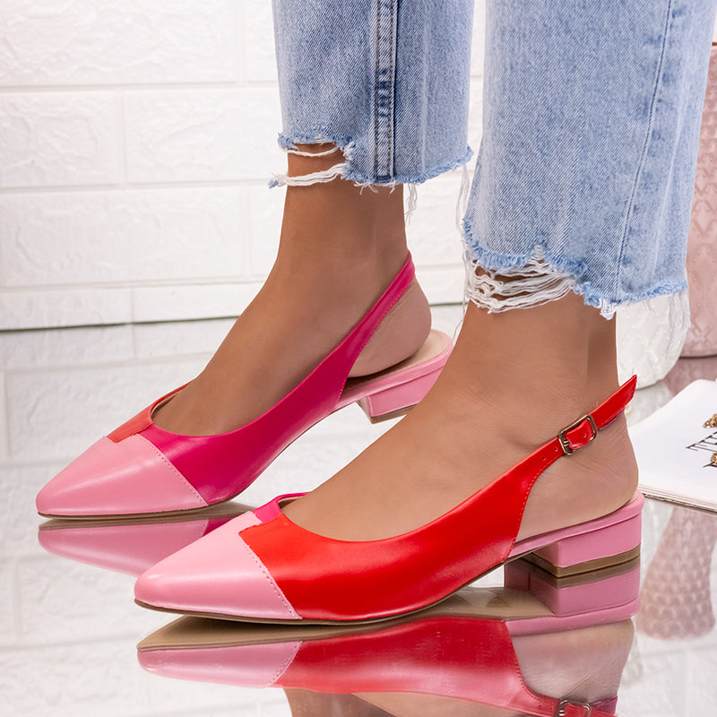 Pantofi dama cu toc Laury - Pink