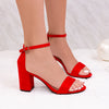 Sandale dama cu toc Alison - Red