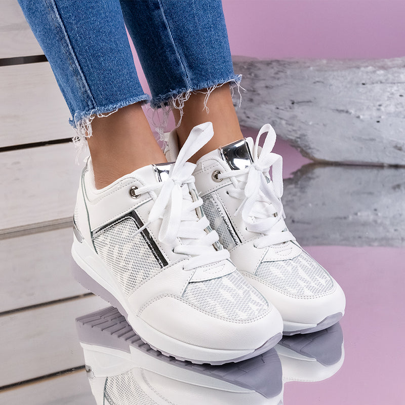Pantofi sport cu platforma Enia - White