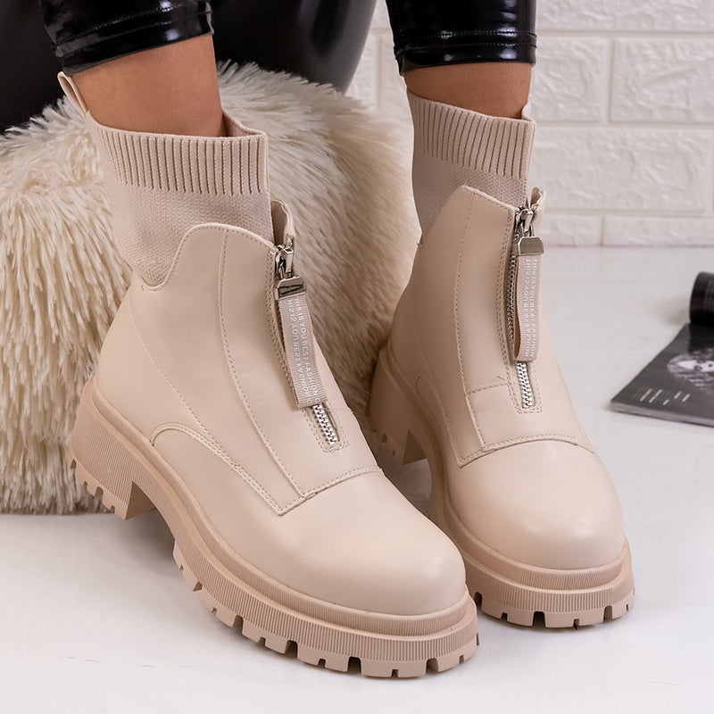 Ghete dama Adena - Beige