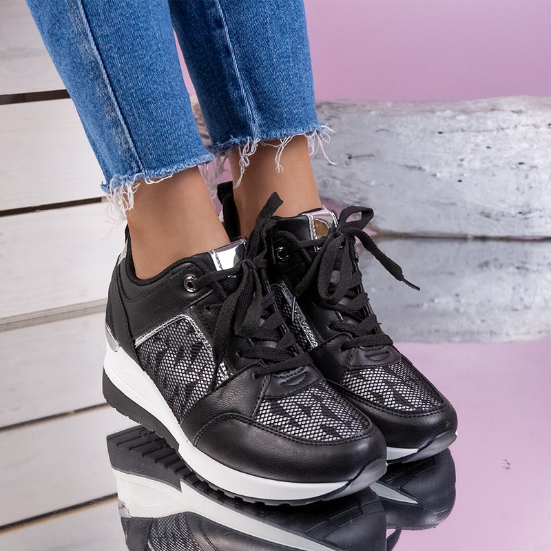 Pantofi sport cu platforma Enia - Black
