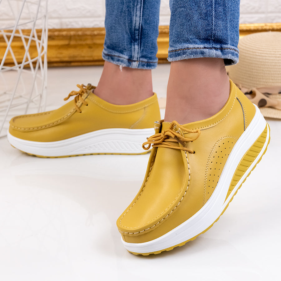 Mocasini dama Leta - Yellow