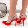 Pantofi dama cu toc Liana - Red