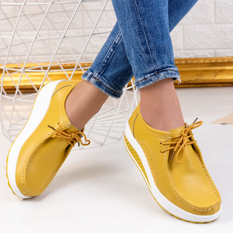 Mocasini dama Leta - Yellow