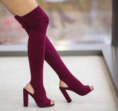 Sandale dama Karla - deep merlot red