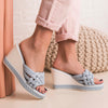 Papuci dama cu platforma Stelia - Blue