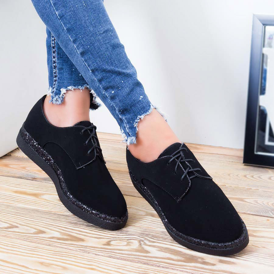 Pantofi dama Aliaska pure negre