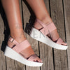 Sandale dama cu platforma Harvell roz