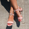 Sandale dama cu toc Аshlock roz