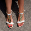 Sandale dama Cason albe