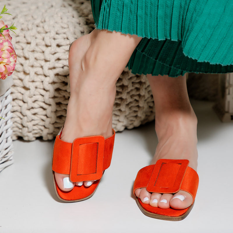Papuci dama Evina - Orange