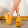 Sandale dama cu platforma Linna - Yellow
