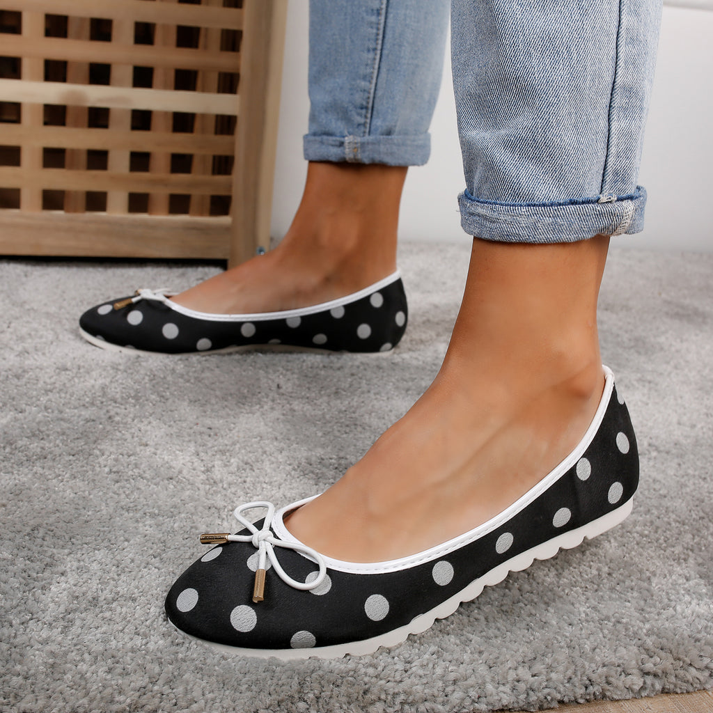 Balerini dama Polka Dots - Black