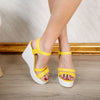 Sandale dama cu platforma Camelia - Yellow