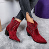 Botine dama Gina - Bordo