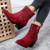 Botine dama Gina - Bordo