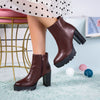 Botine dama Joline - Bordo